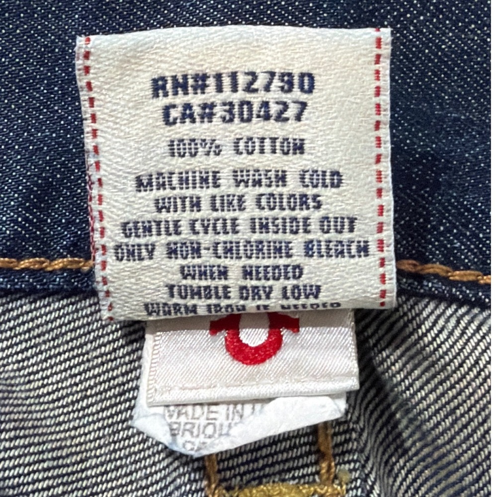 True Religion Billy Bootcut Jeans Mens 32x32 Medium Wash Made in USA Blue Denim - Picture 5 of 8